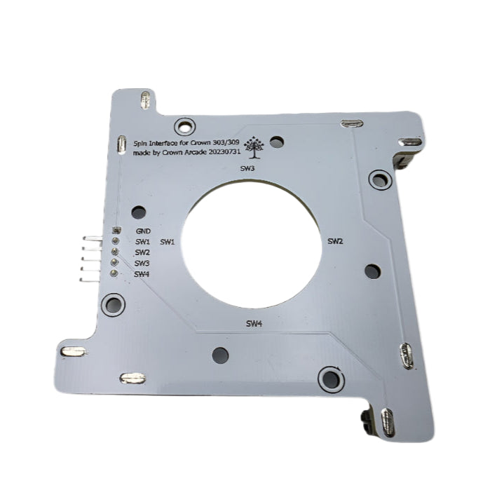 Crown Arcade 5 Pin PCB - White / 8 Hole