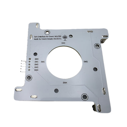 Crown Arcade 5 Pin PCB - White / 8 Hole
