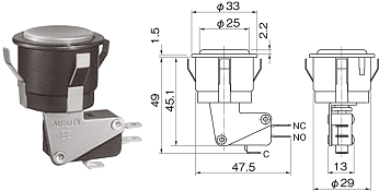 Sunmulon SS Pushbutton Switch PRE-ORDER (30mm)